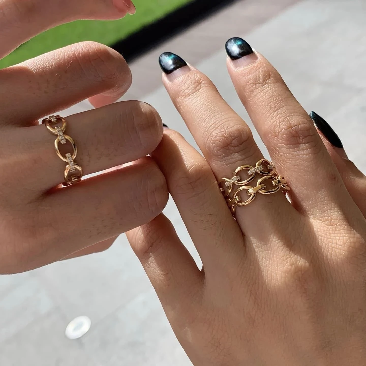 18K天然鑽石-時髦戒指