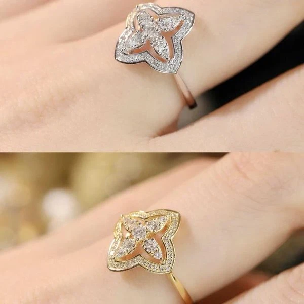 18K天然鑽石-四葉草造型戒指 - 第7張圖 18K天然鑽石-四葉草造型戒指