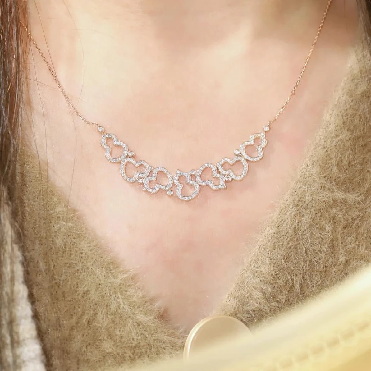 18K天然鑽石-葫蘆微笑款項鍊