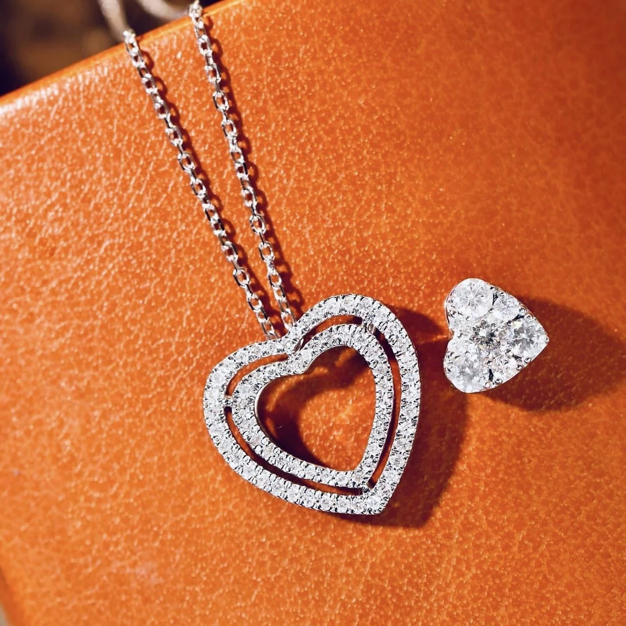 18K天然鑽石-愛心項鍊