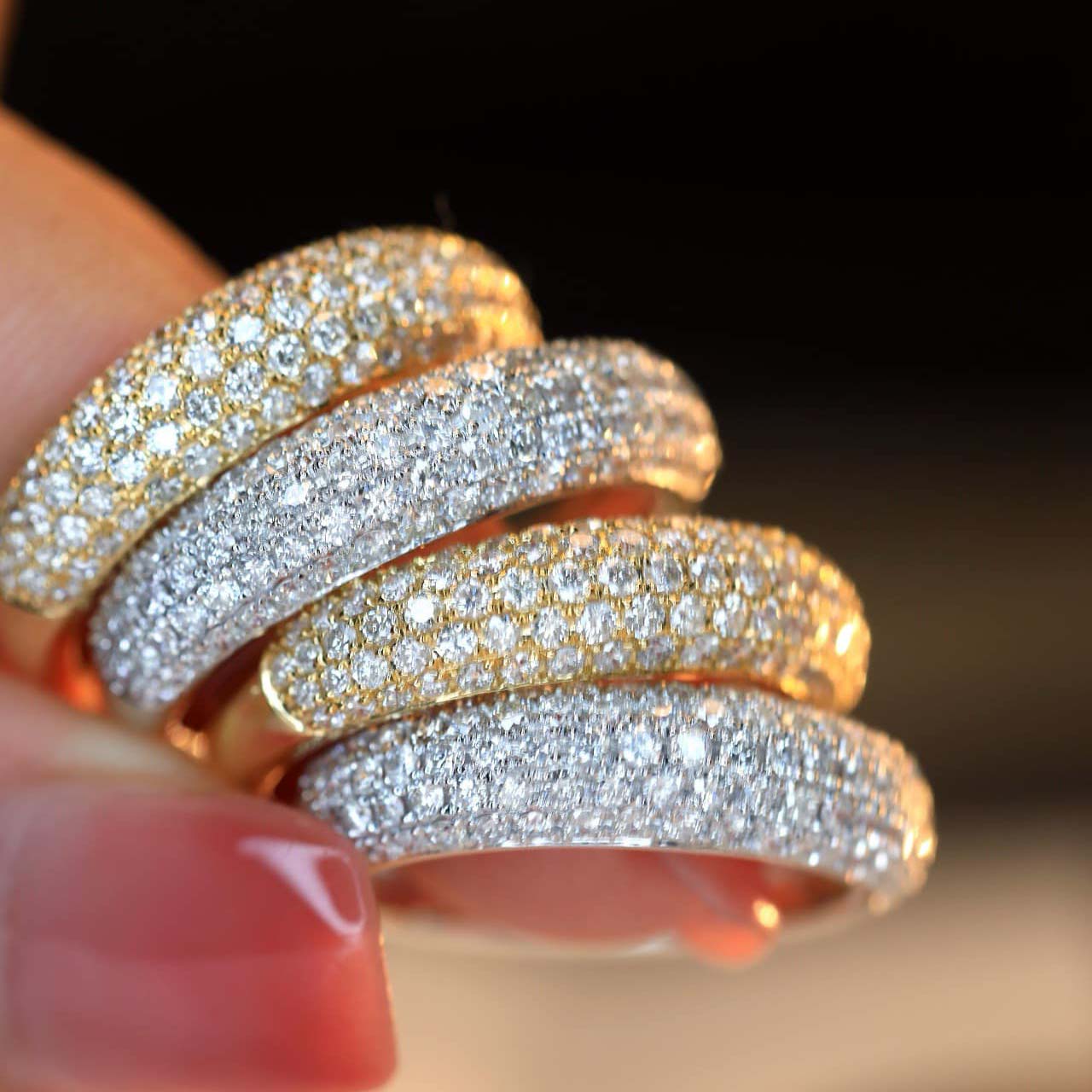 18K天然鑽石-男女款戒指