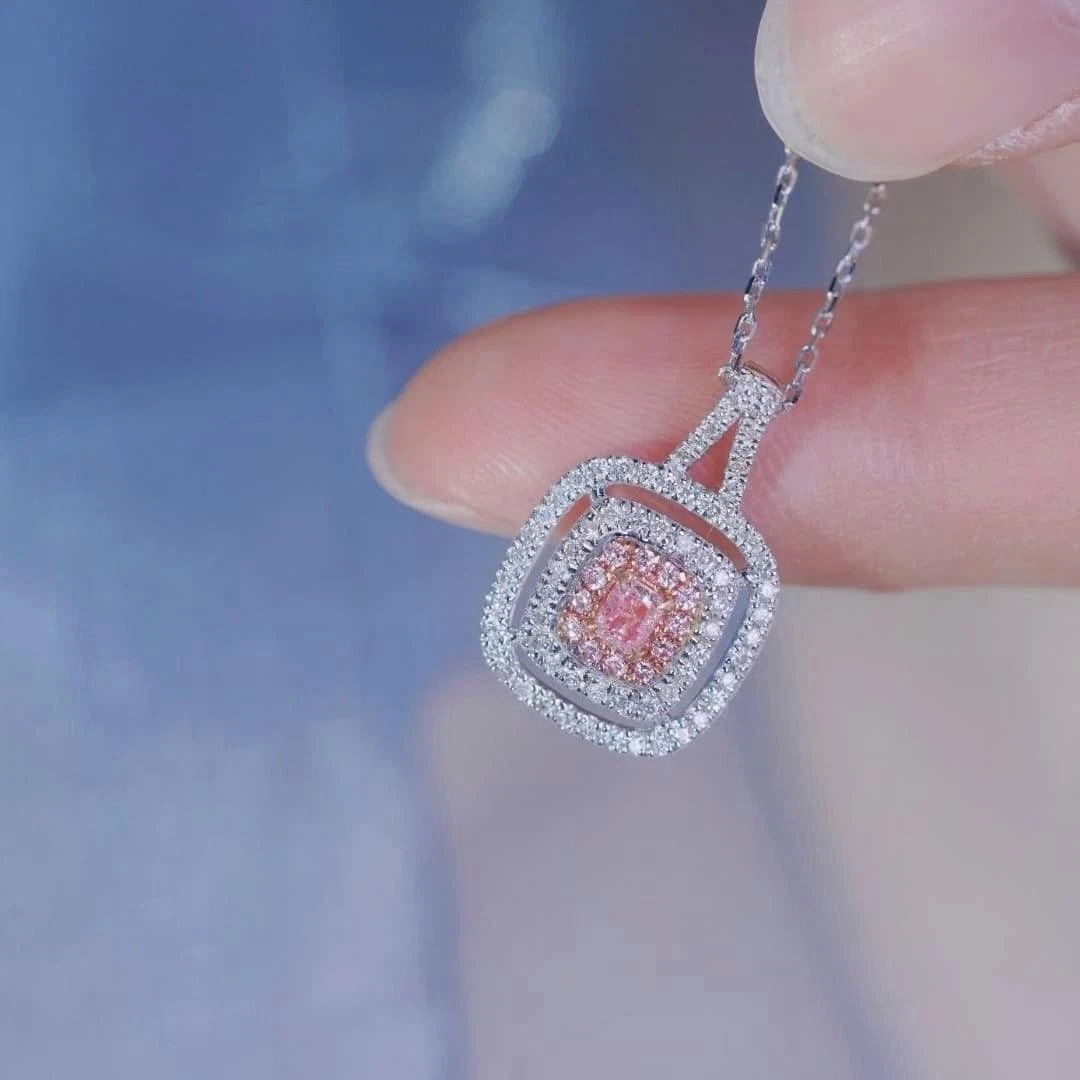 18K天然鑽石項鍊