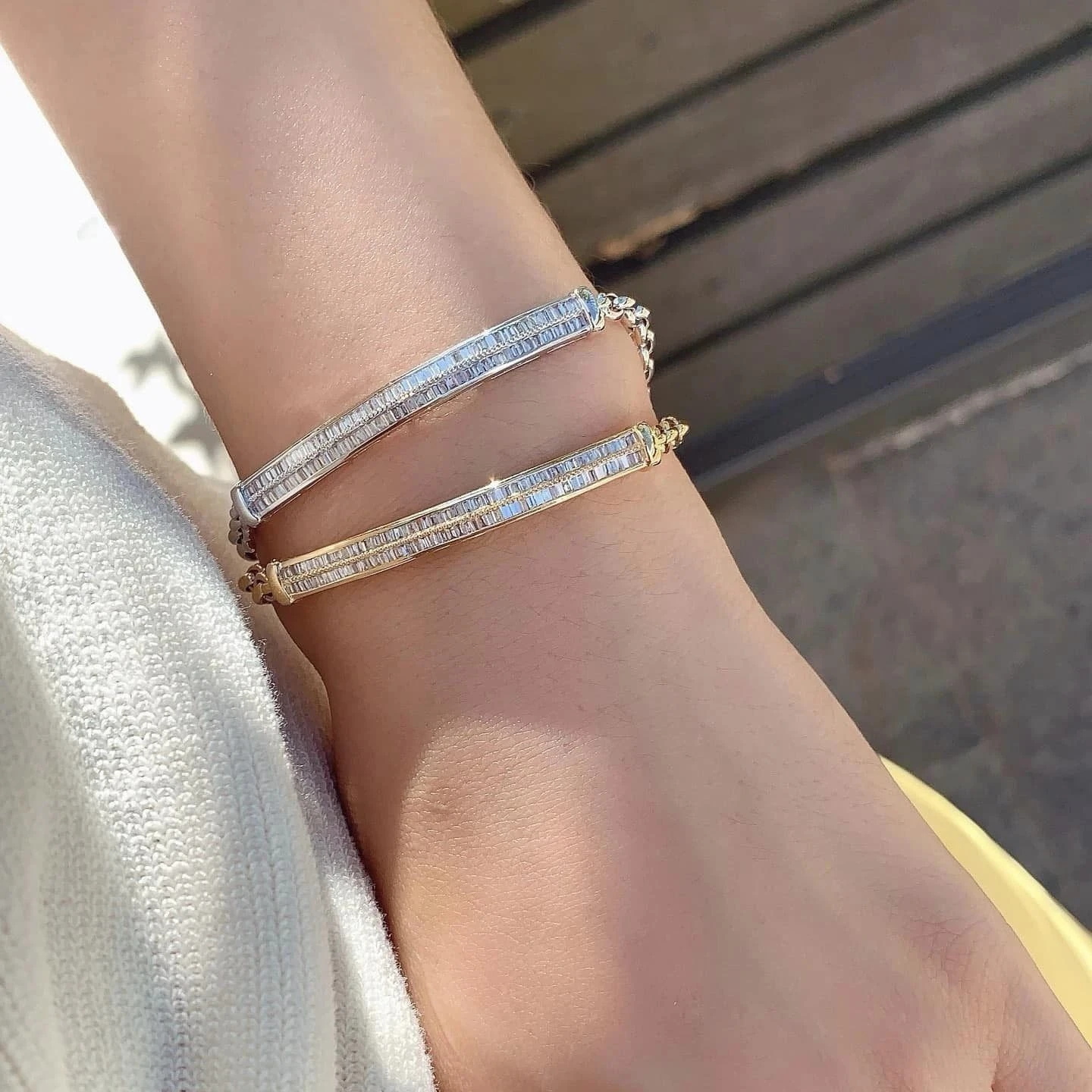 18K天然鑽石-奢華手環