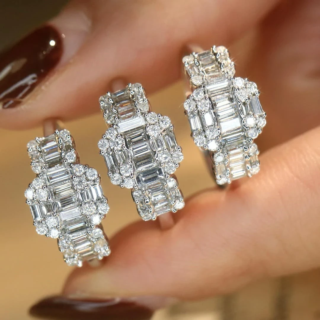 18K天然鑽石-三石款戒指