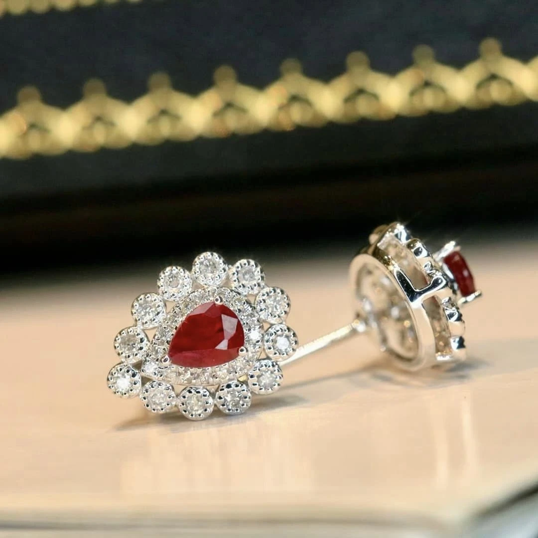 GRM天然紅寶鑽石耳環 - 第3張圖 GRM天然紅寶鑽石耳環