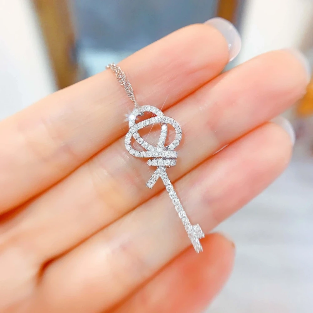 18K天然鑽石-繩結鑰匙墜飾 - 第3張圖 18K天然鑽石-繩結鑰匙墜飾