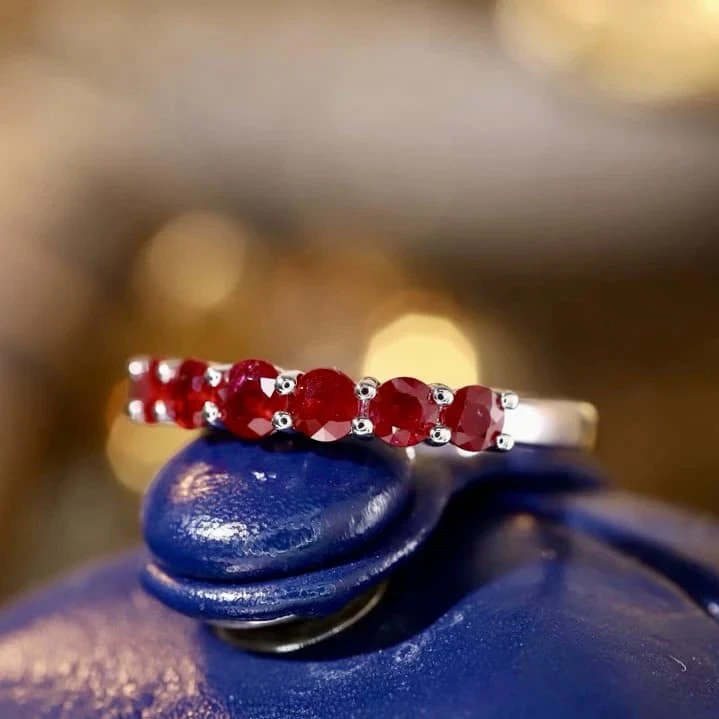 18K天然紅寶石戒指