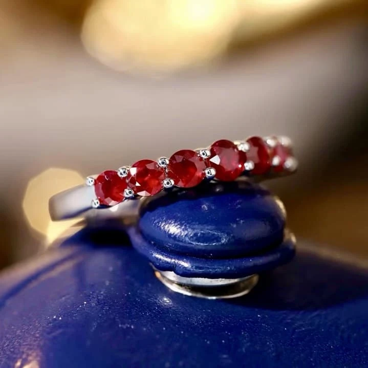 18K天然紅寶石戒指