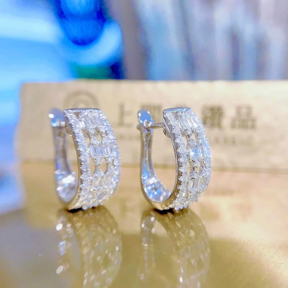 18K天然鑽石-多鑽款耳環