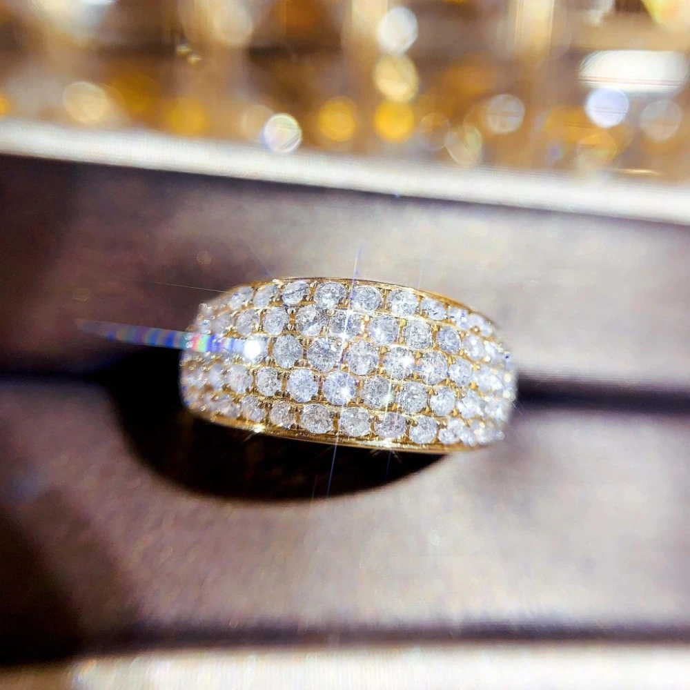 18K天然鑽石-五排鑽戒指 - 第4張圖 18K天然鑽石-五排鑽戒指