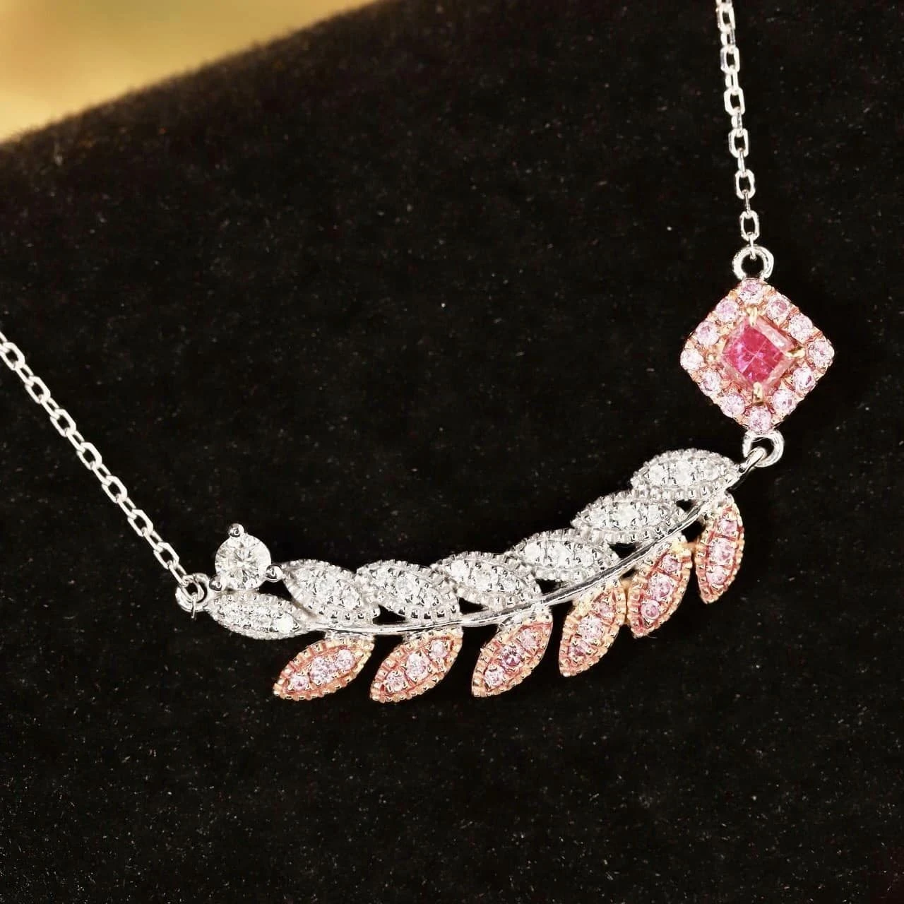 18K天然鑽石-麥穗項鍊 - 第4張圖 18K天然鑽石-麥穗項鍊