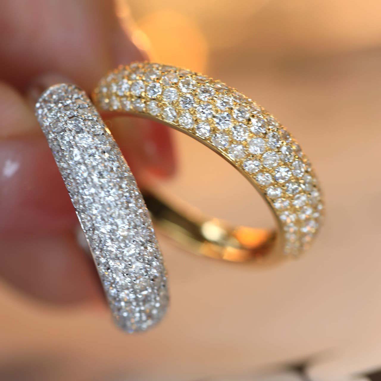 18K天然鑽石-男女款戒指