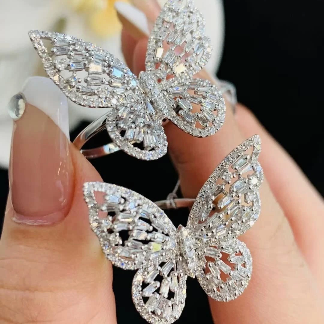 18K天然鑽石-鏤空蝴蝶戒指 - 第5張圖 18K天然鑽石-鏤空蝴蝶戒指