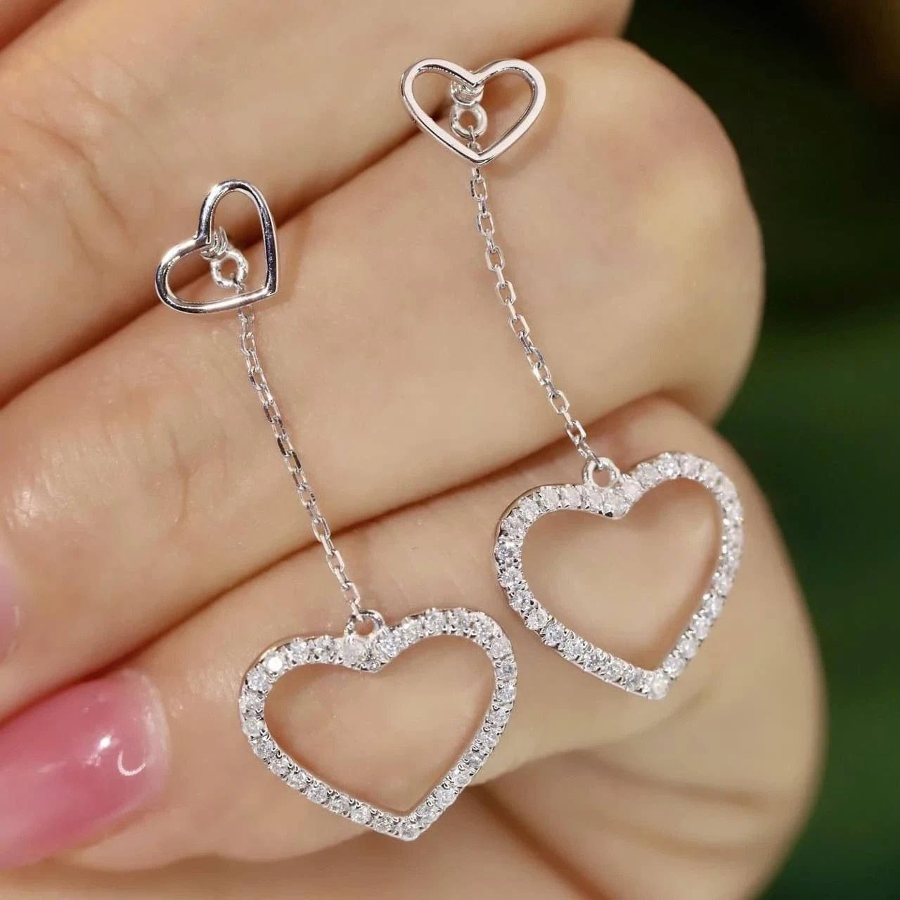 18K天然鑽石-心形耳環兩戴款 - 第5張圖 18K天然鑽石-心形耳環兩戴款