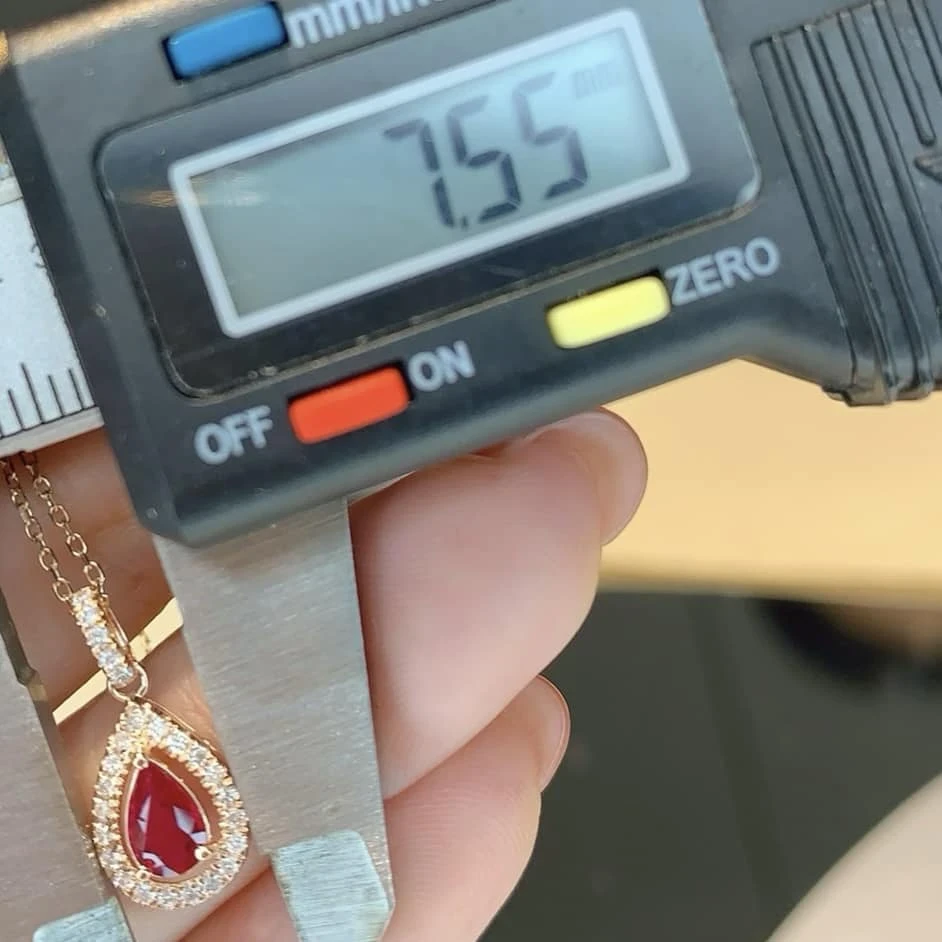 GRM天然鑽石-紅寶石水滴形項鍊 - 第5張圖 GRM天然鑽石-紅寶石水滴形項鍊