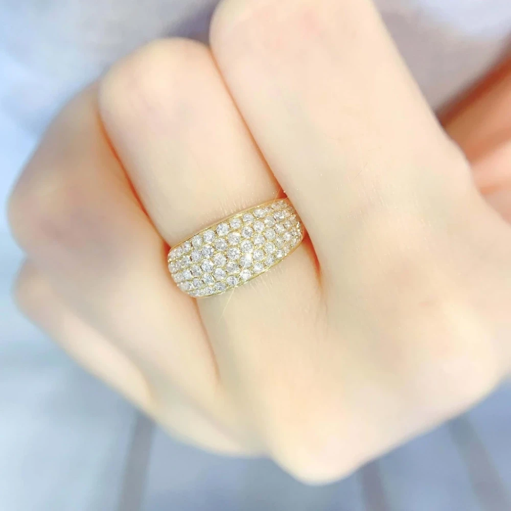 18K天然鑽石-五排鑽戒指 - 第5張圖 18K天然鑽石-五排鑽戒指