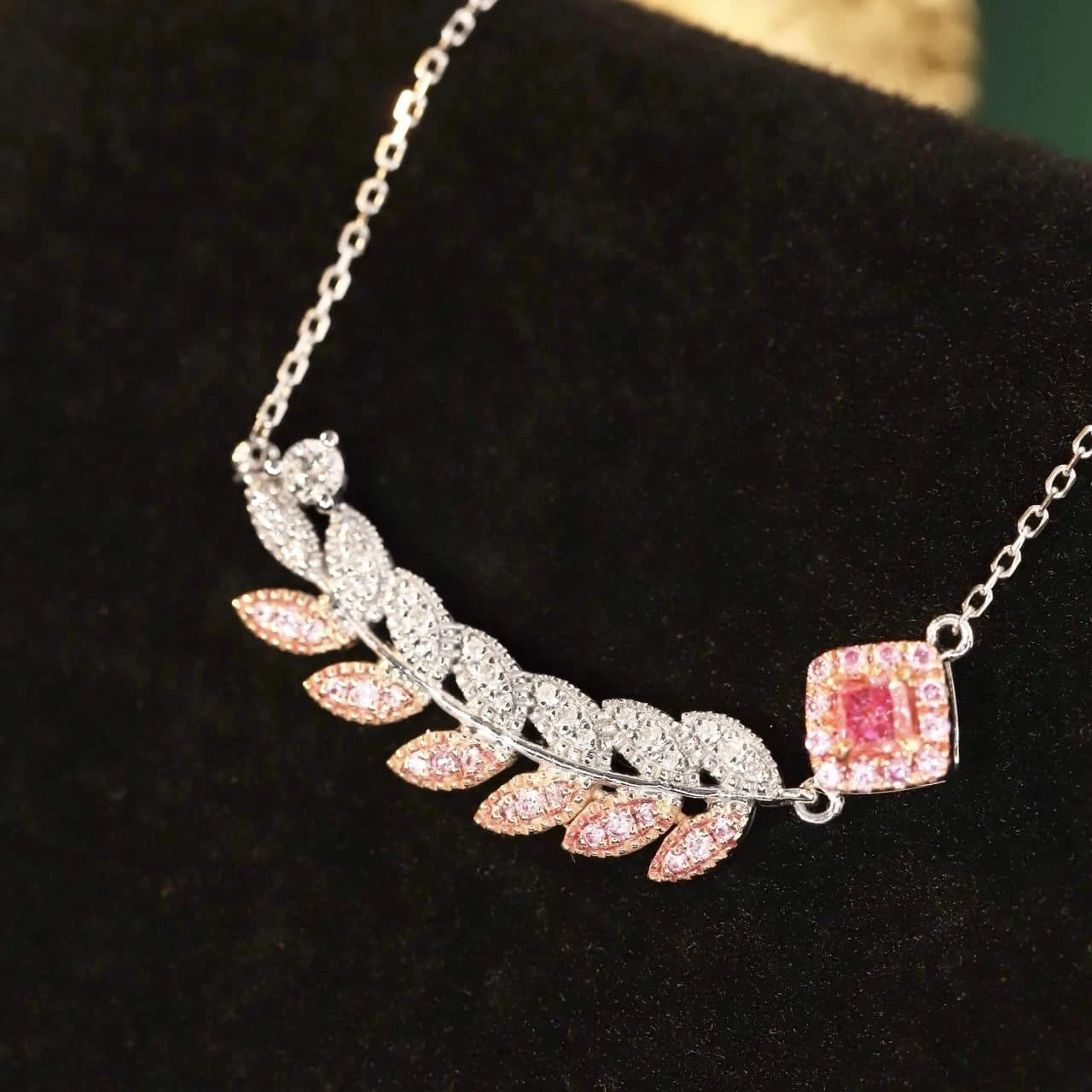 18K天然鑽石-麥穗項鍊 - 第5張圖 18K天然鑽石-麥穗項鍊