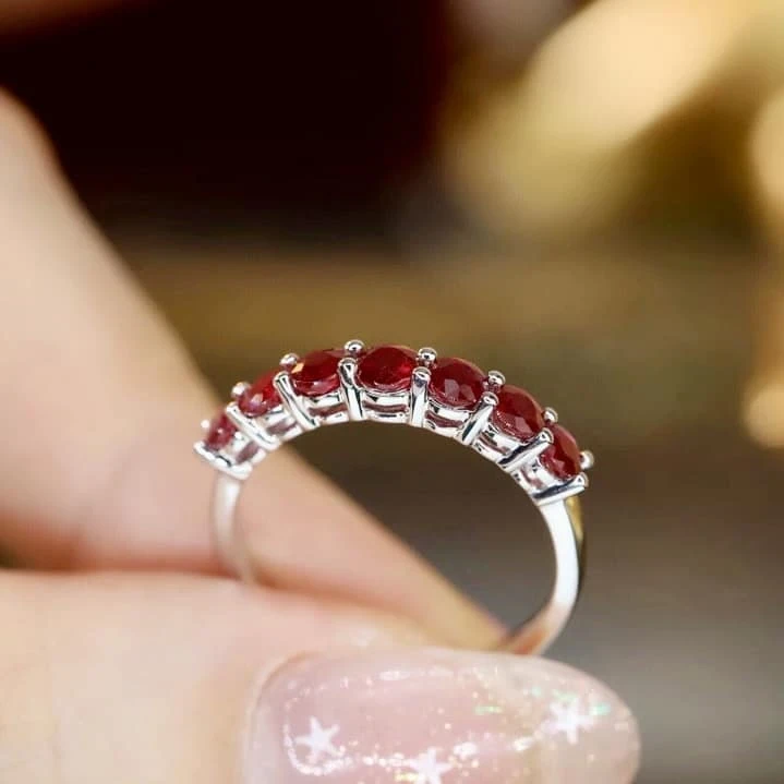 18K天然紅寶石戒指