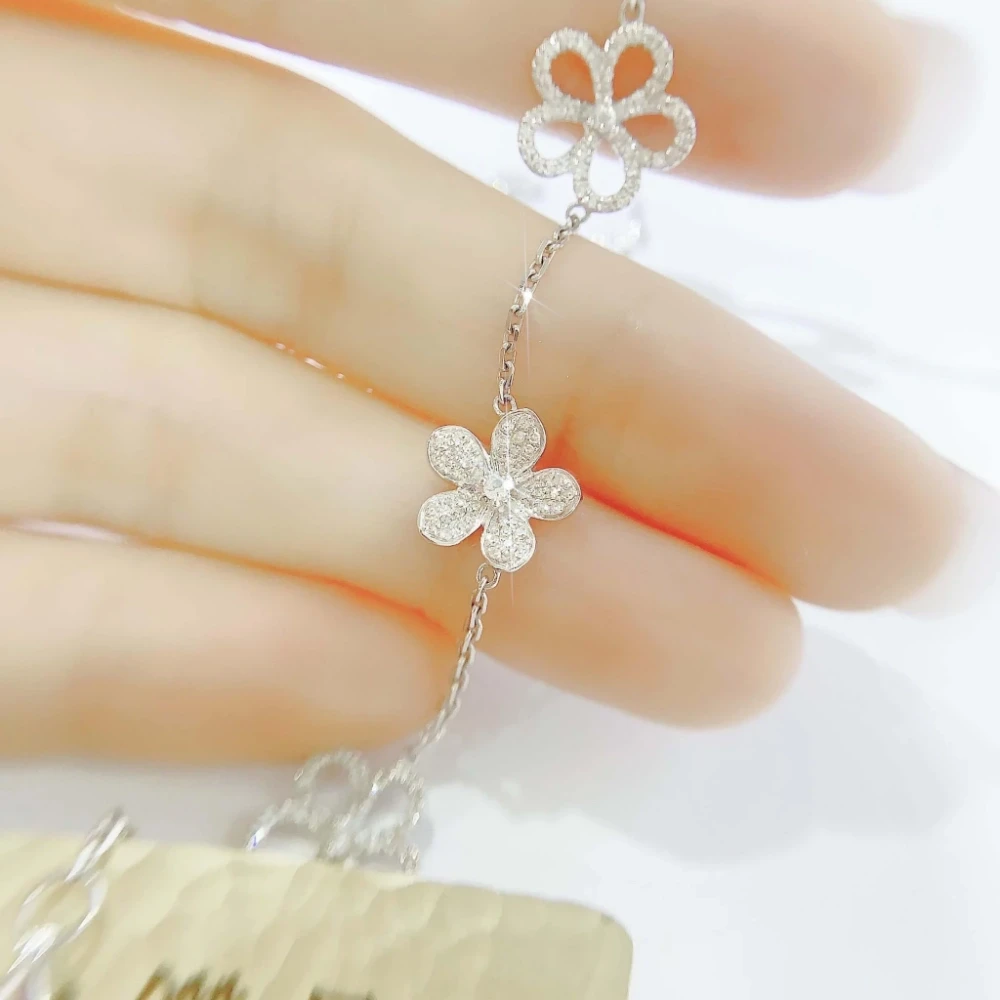 18K天然鑽石-五花款手鍊