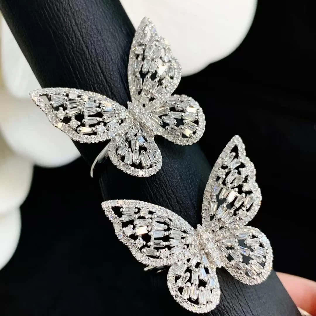 18K天然鑽石-鏤空蝴蝶戒指 - 第6張圖 18K天然鑽石-鏤空蝴蝶戒指