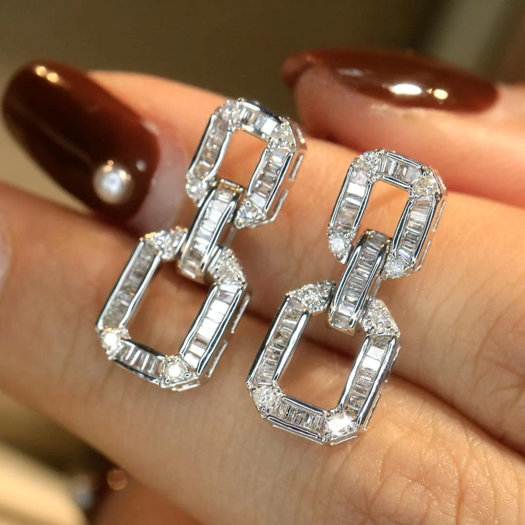 18K天然鑽石-名媛耳環