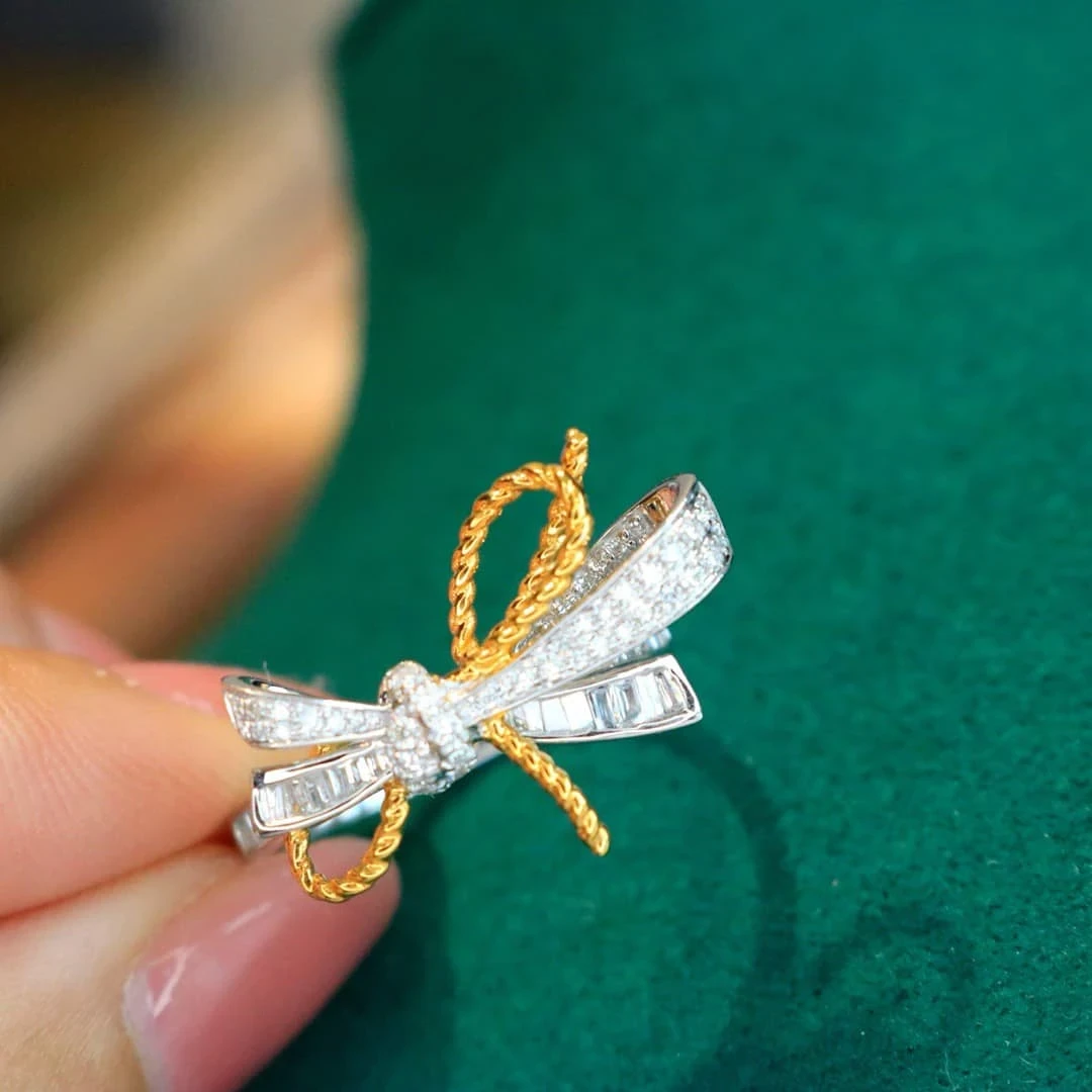 18K天然鑽石-蝴蝶分色戒指 - 第6張圖 18K天然鑽石-蝴蝶分色戒指