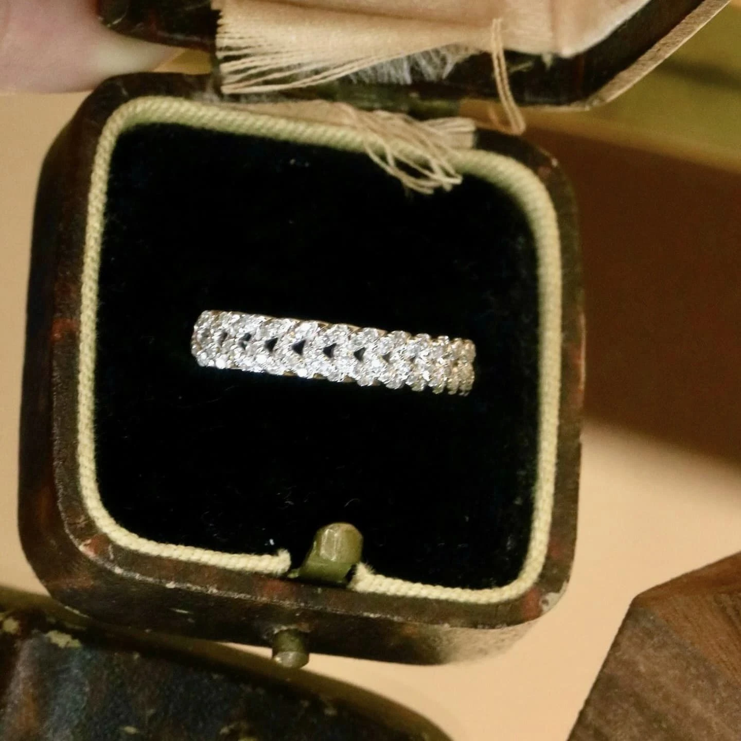 18K天然鑽石-麥穗戒指