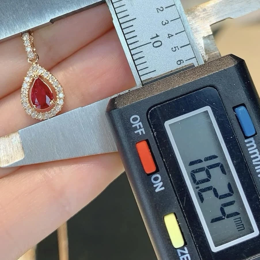 GRM天然鑽石-紅寶石水滴形項鍊 - 第6張圖 GRM天然鑽石-紅寶石水滴形項鍊