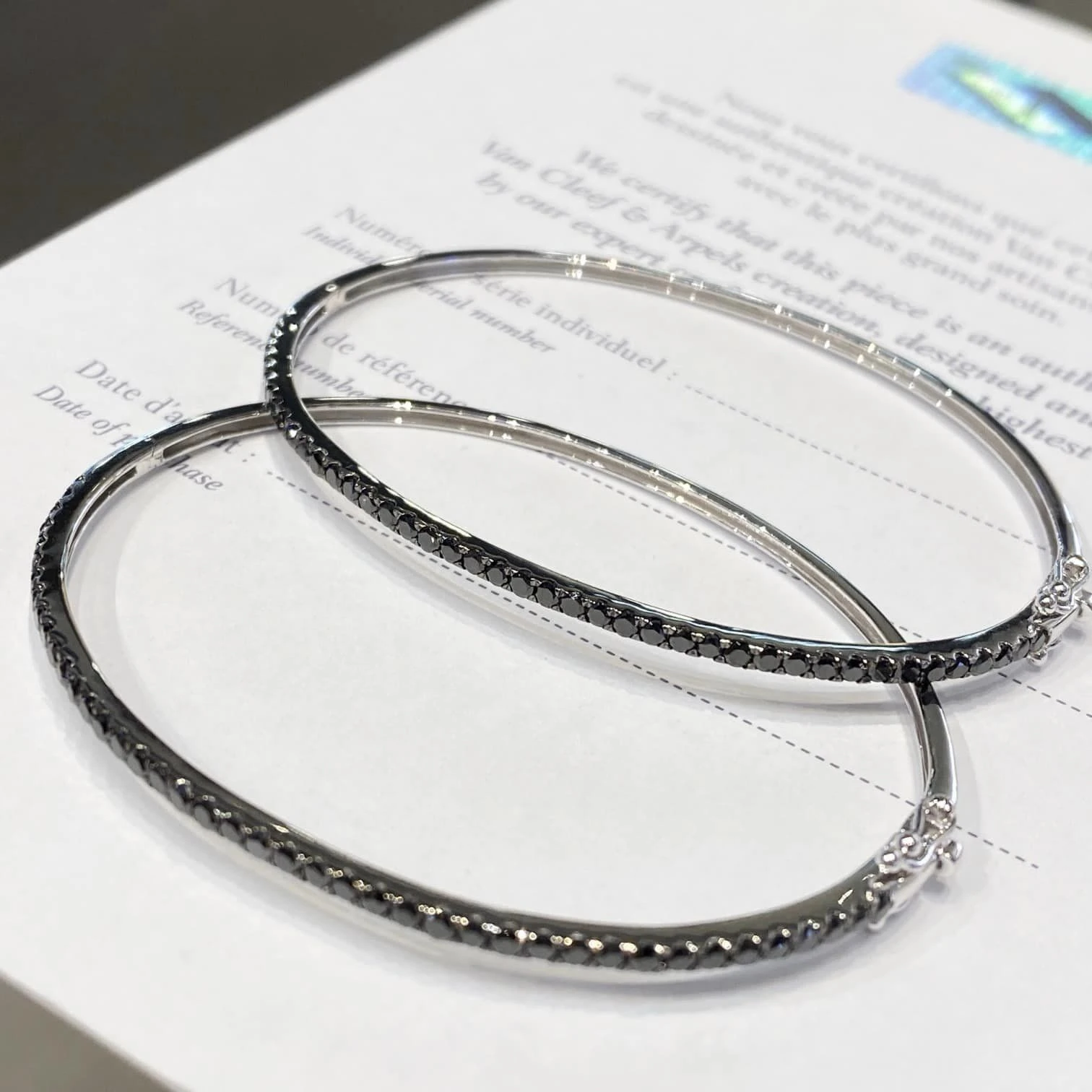 18K天然黑鑽石-個性手環