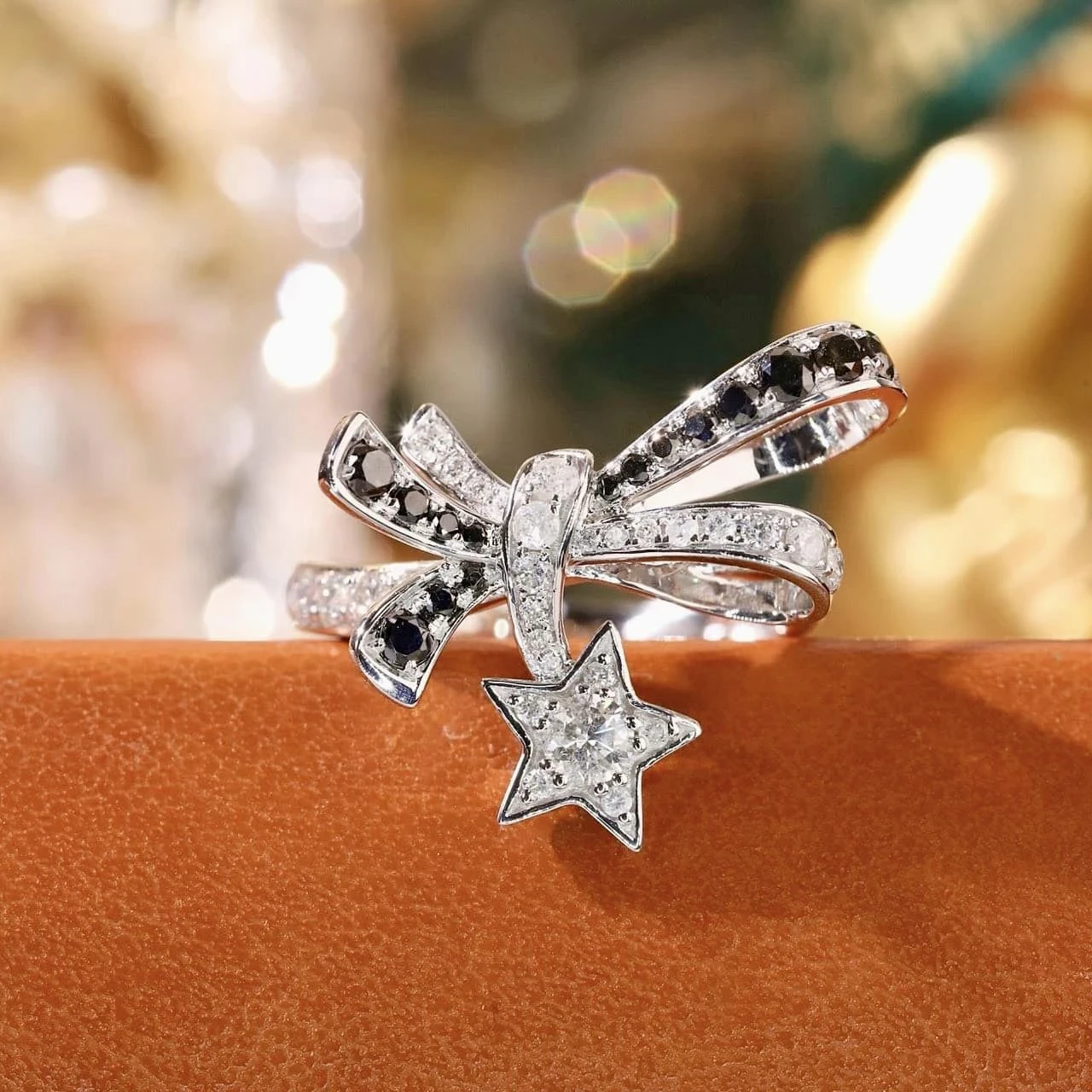 18K天然鑽石-蝴蝶結流星款戒指 - 第6張圖 18K天然鑽石-蝴蝶結流星款戒指