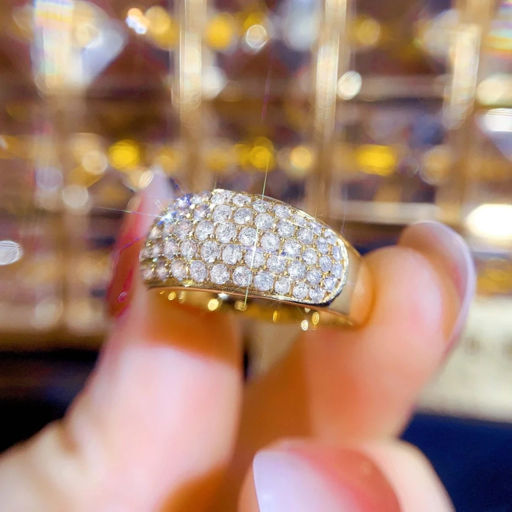 18K天然鑽石-五排鑽戒指 - 第6張圖 18K天然鑽石-五排鑽戒指