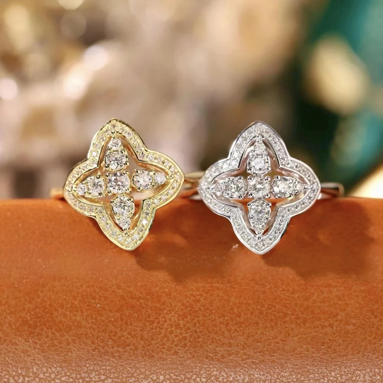 18K天然鑽石-四葉草造型戒指 - 第8張圖 18K天然鑽石-四葉草造型戒指