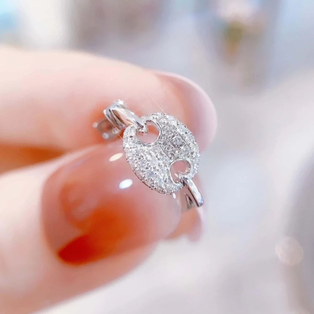 18K天然鑽石-雙圈耳扣式耳環 - 第6張圖 18K天然鑽石-雙圈耳扣式耳環