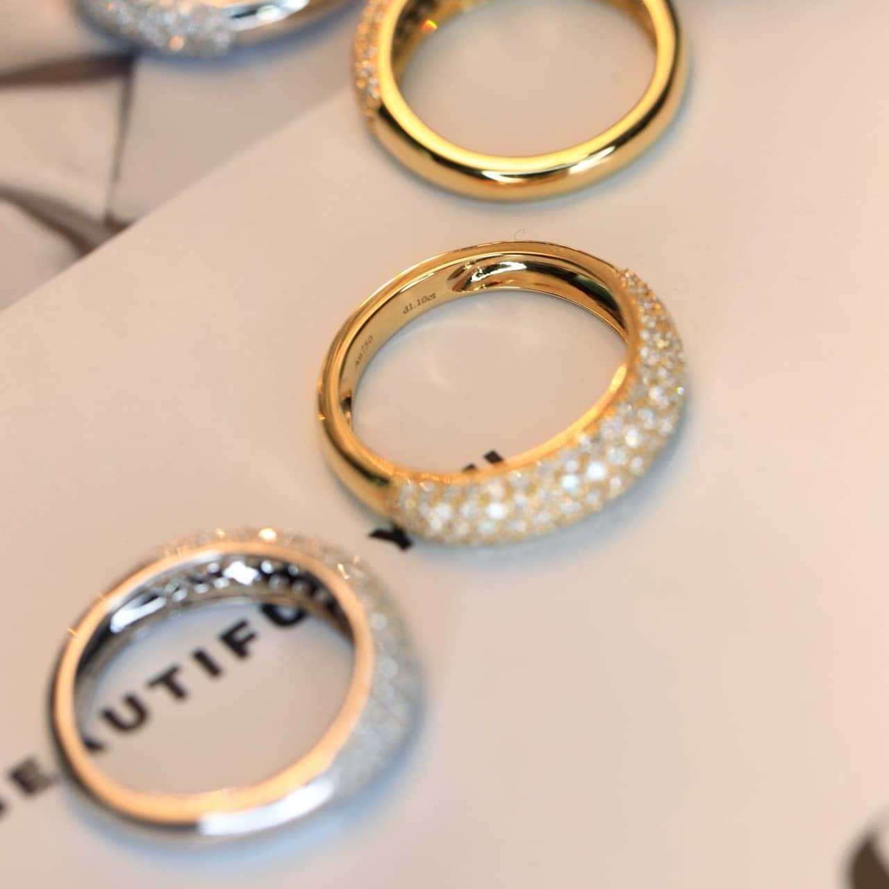 18K天然鑽石-男女款戒指