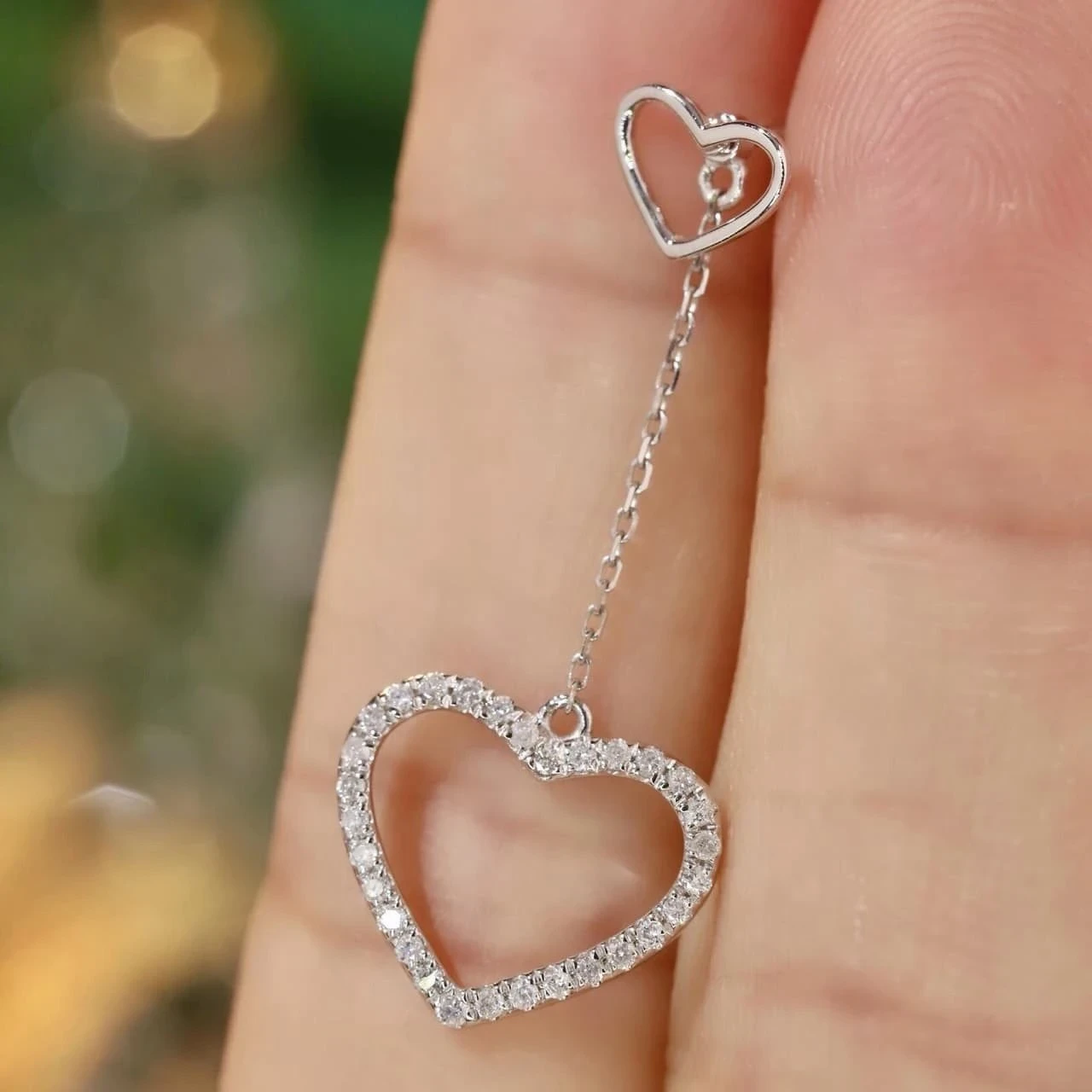 18K天然鑽石-心形耳環兩戴款 - 第7張圖 18K天然鑽石-心形耳環兩戴款