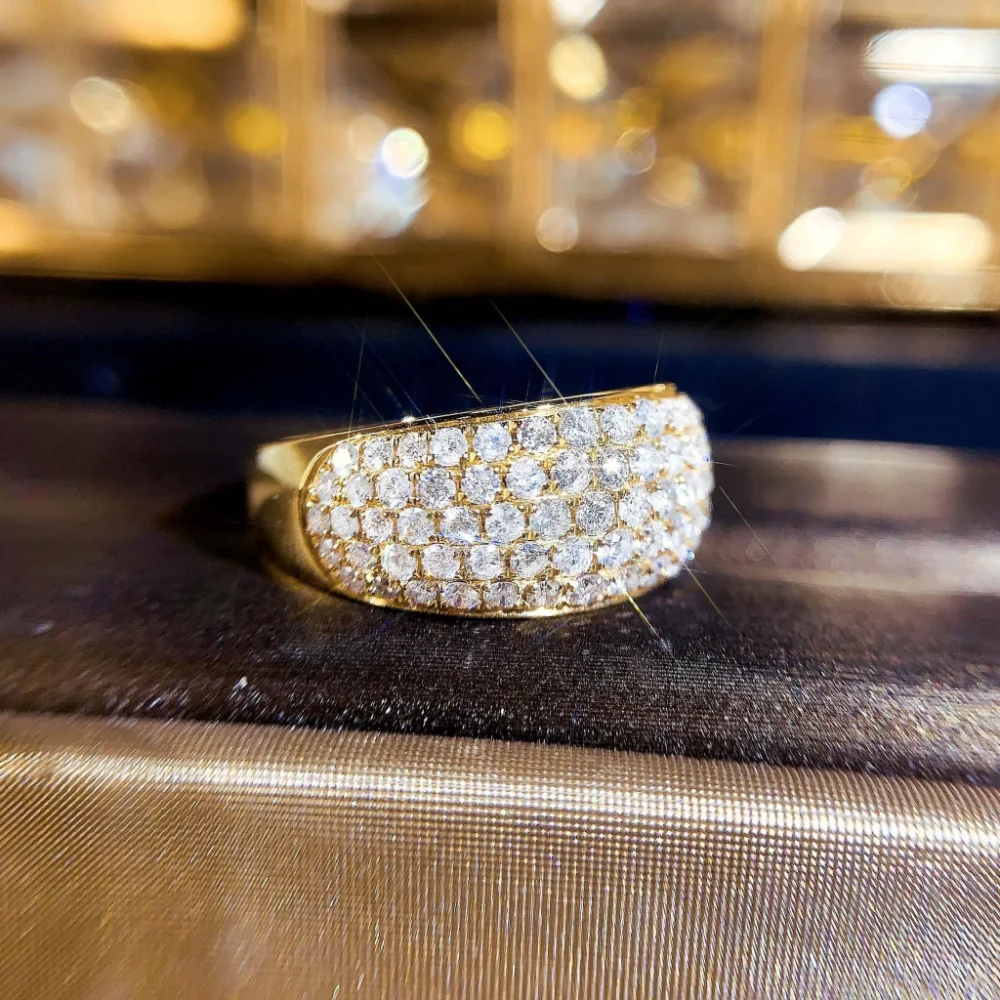 18K天然鑽石-五排鑽戒指 - 第7張圖 18K天然鑽石-五排鑽戒指