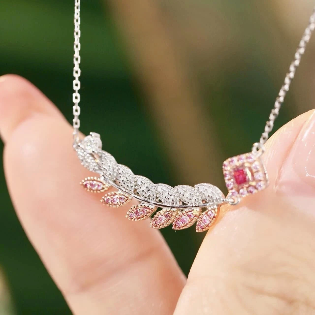 18K天然鑽石-麥穗項鍊 - 第7張圖 18K天然鑽石-麥穗項鍊