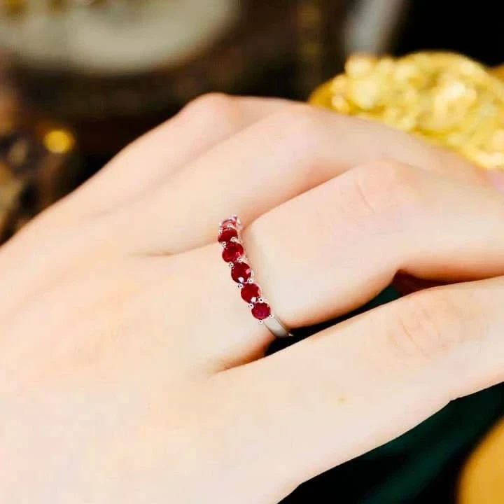 18K天然紅寶石戒指