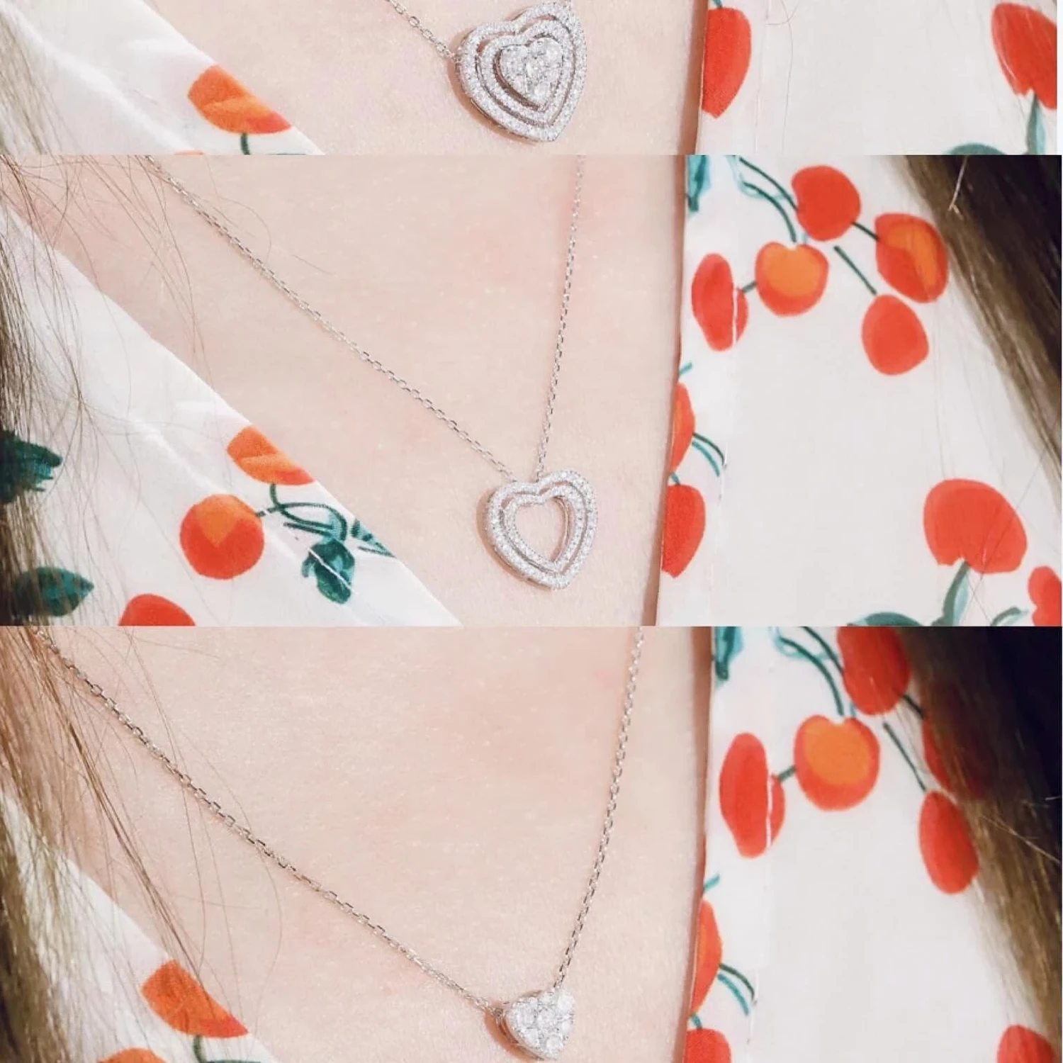 18K天然鑽石-愛心項鍊