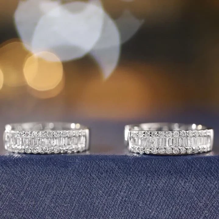 18K天然鑽石-簡約造型耳環