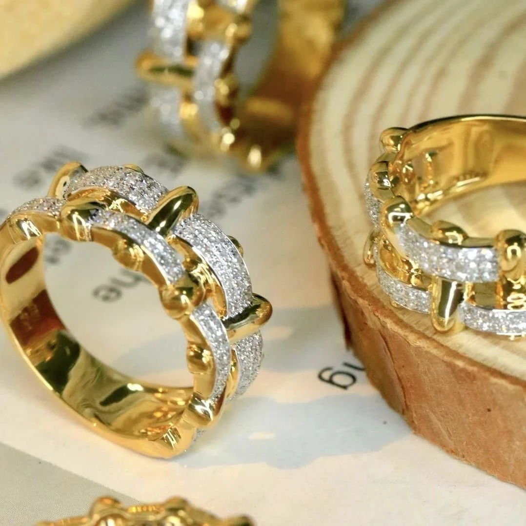 18K天然鑽石-錯落款戒指 - 第8張圖 18K天然鑽石-錯落款戒指