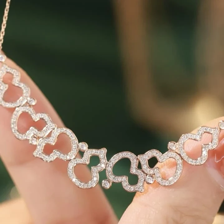 18K天然鑽石-葫蘆微笑款項鍊