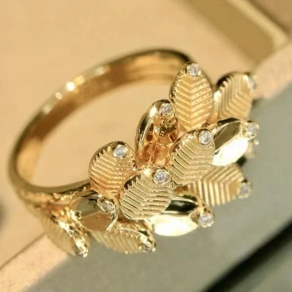 18K天然鑽石-咖啡豆系列戒指