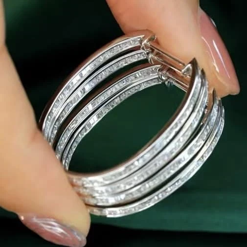 18K天然真鑽-大圈耳環 - 第8張圖 18K天然真鑽-大圈耳環