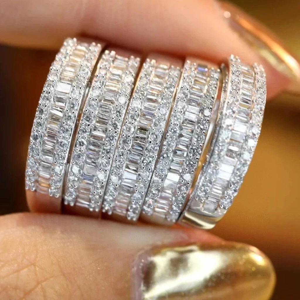 18k鑽石-單排T鑽戒