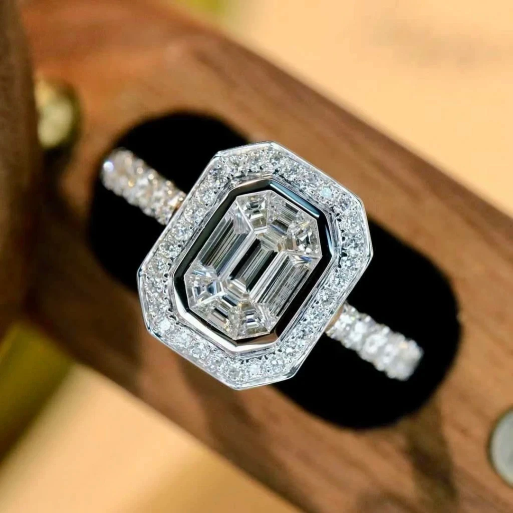 18K天然鑽石-拼鑲戒指