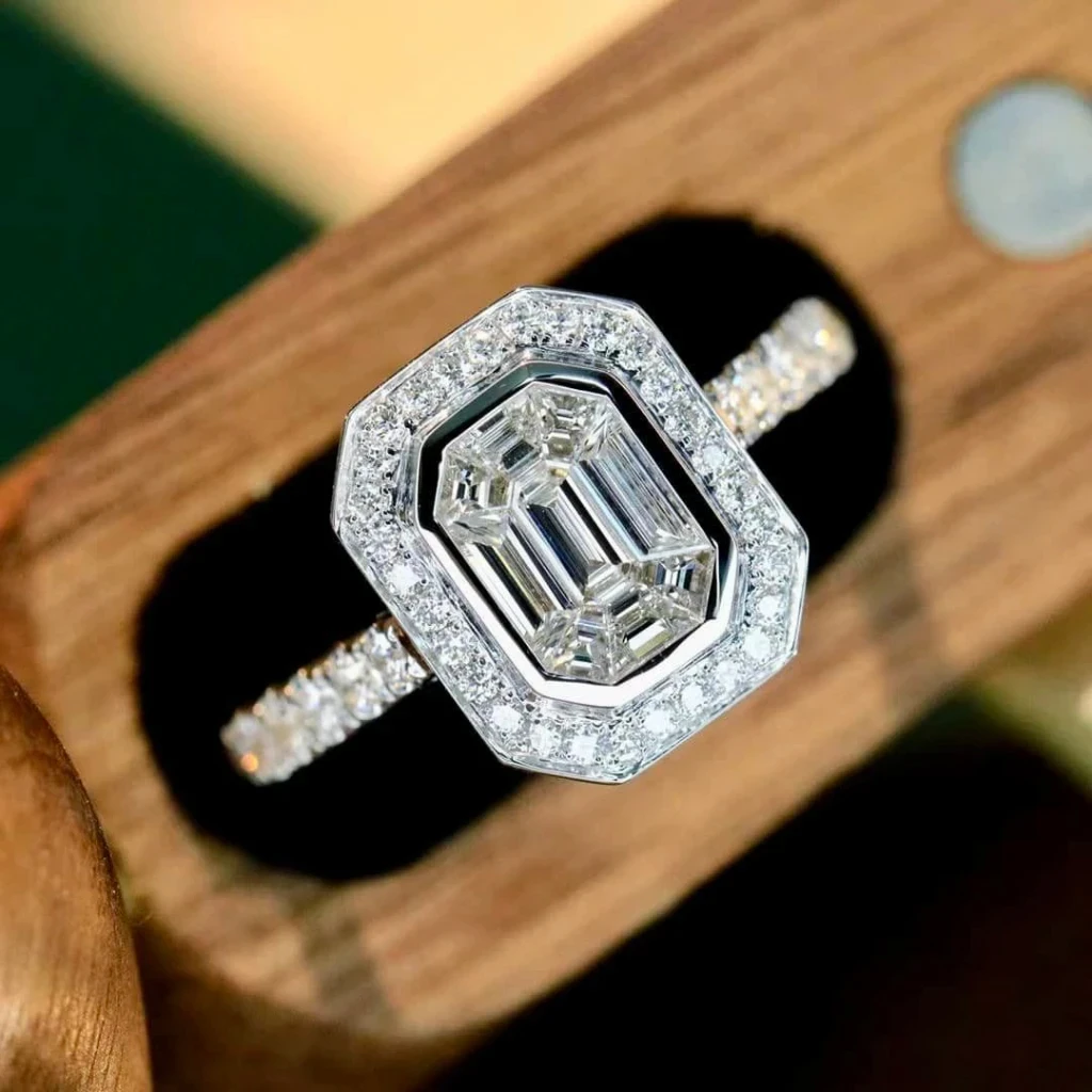 18K天然鑽石-拼鑲戒指