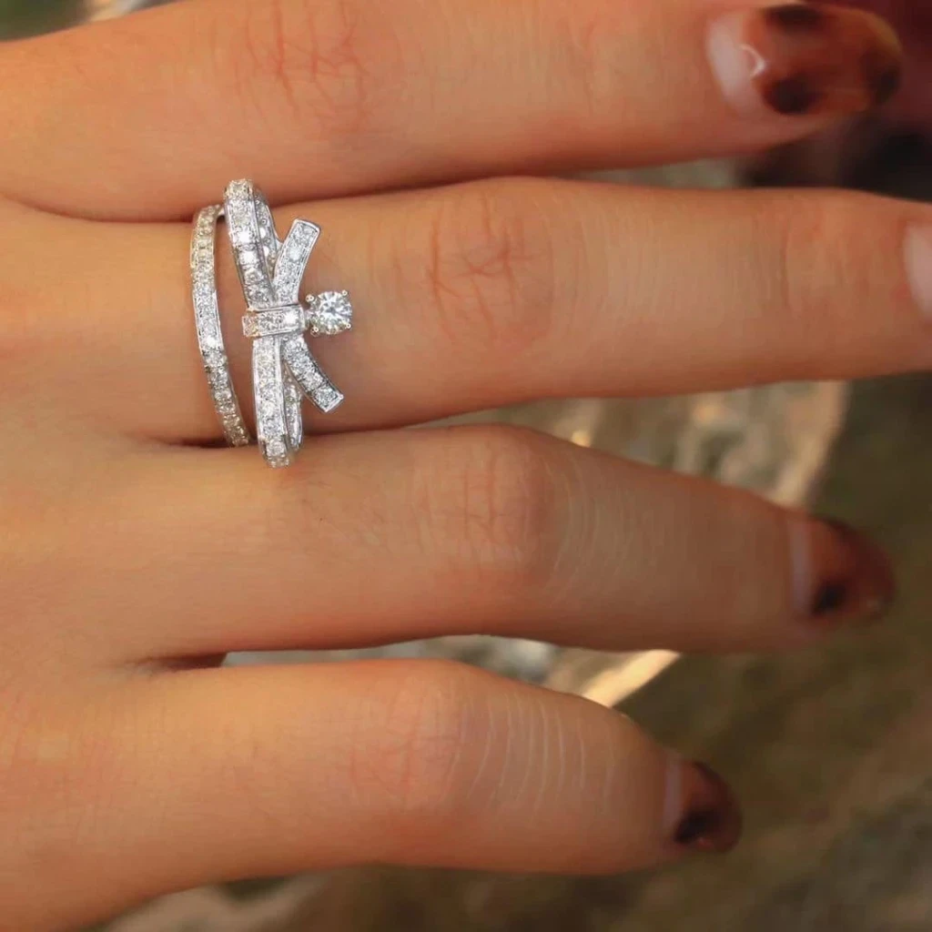 18K天然鑽石-蝴蝶結戒指 - 第2張圖 18K天然鑽石-蝴蝶結戒指