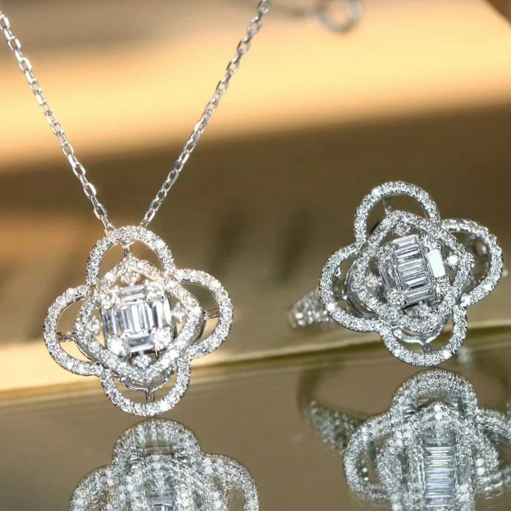 18K天然鑽石-四葉草戒墜兩用款 - 第8張圖 18K天然鑽石-四葉草戒墜兩用款