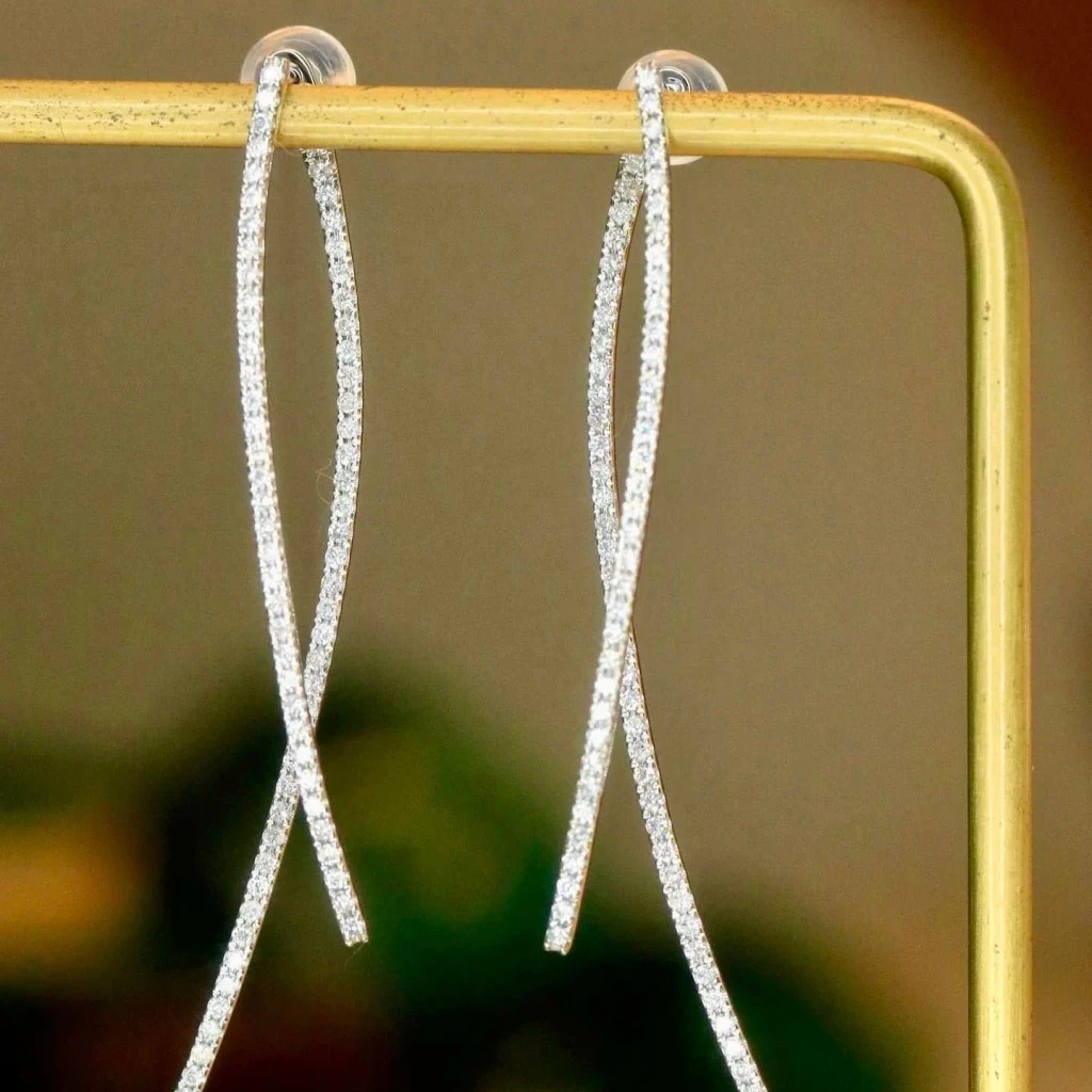 18K天然鑽石-兩用耳環